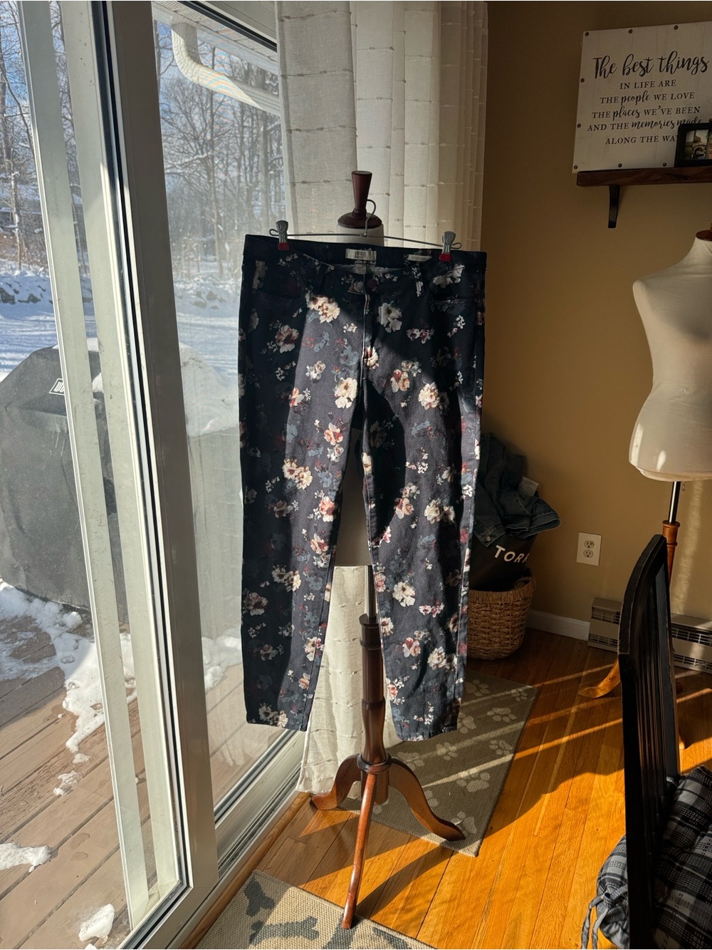 Vintage America floral Jeans boho skinny jeans 14 - Picture 6 of 8